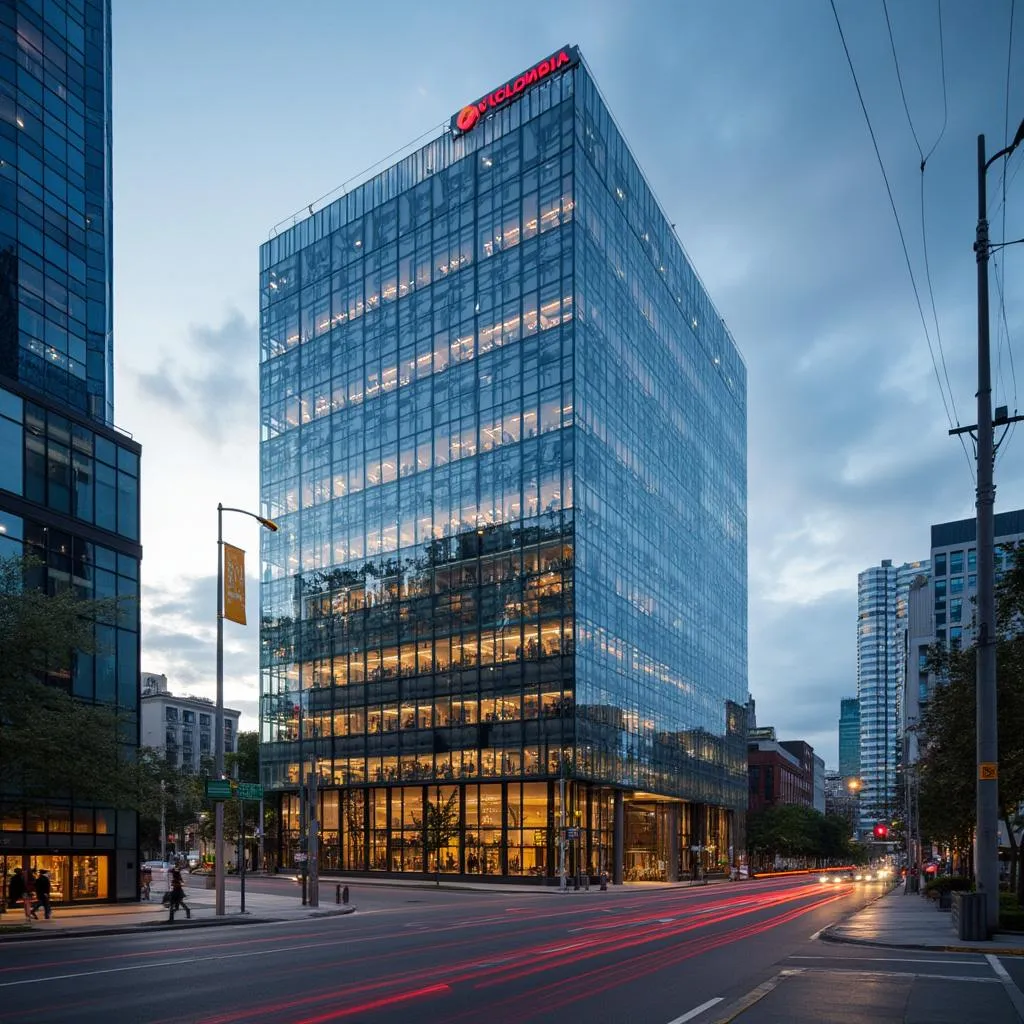 Edificio moderno de oficinas de InverColombia en Bogotá